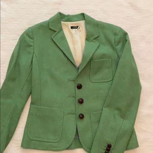 Jcrew Green Wool Blazer by Robert Noble Size 6